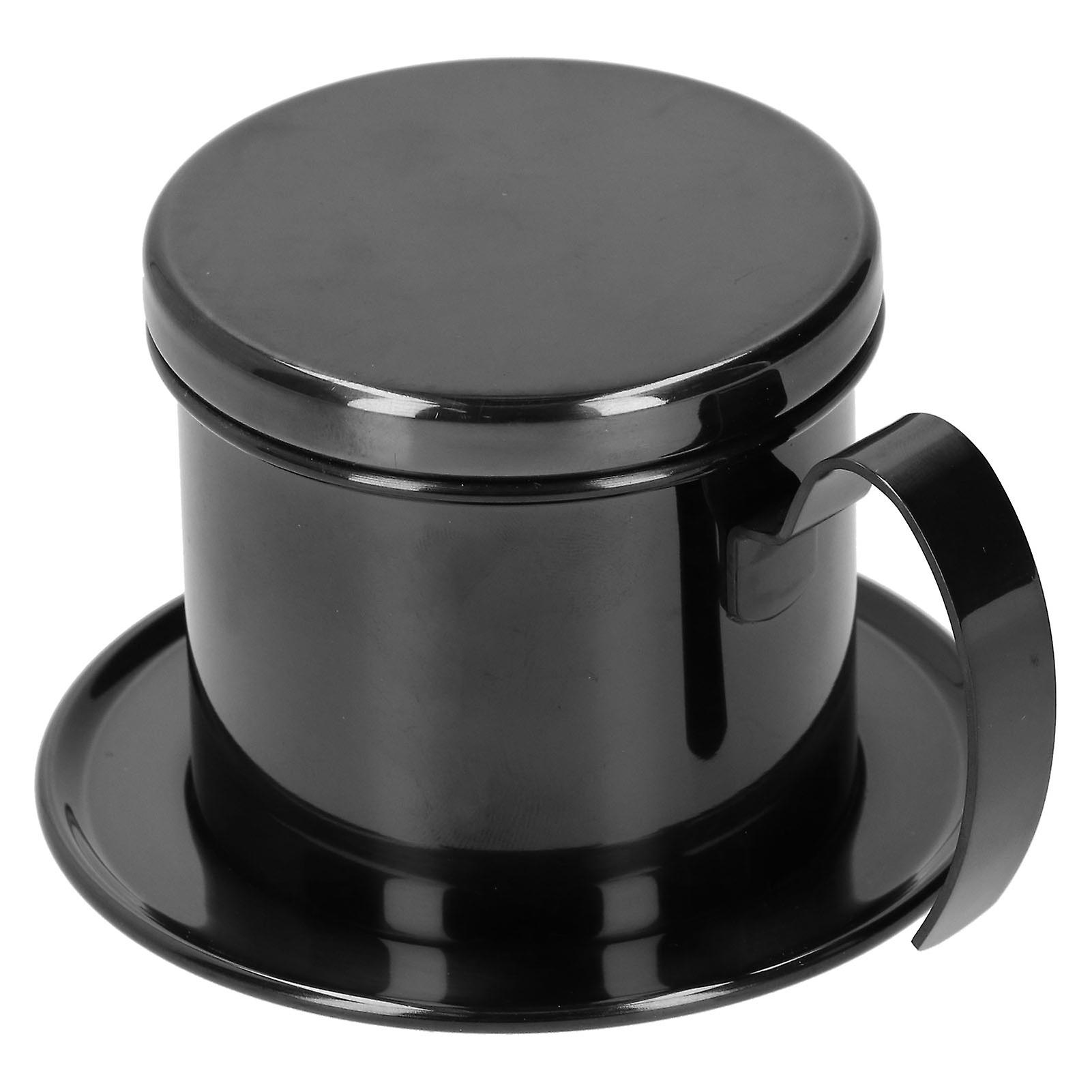 304 Stainless Steel Drip Coffee Maker with Infuser - for Home, Kitchen, and Office Use - Coffee Pot for Fresh Brews(Black)