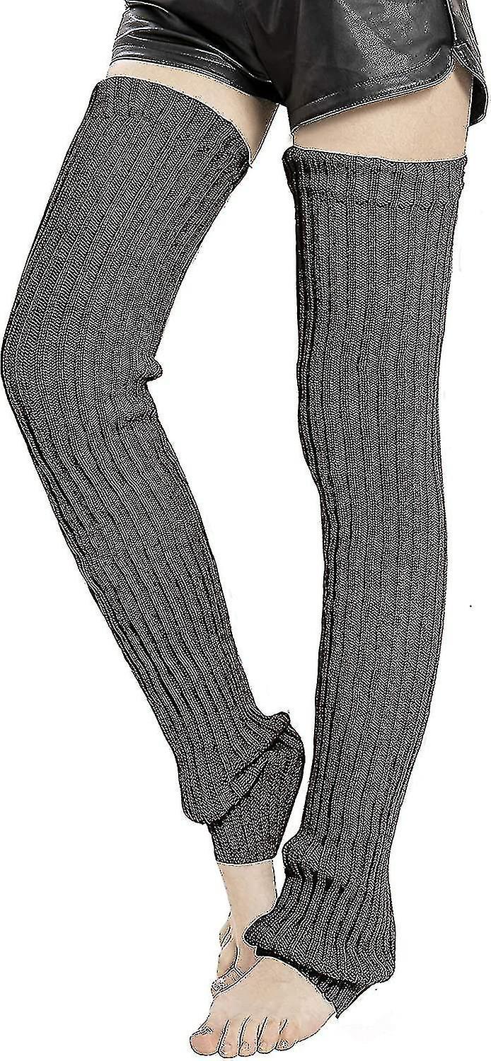 Dames Winter Thick Knit Extra Long Thigh High Leg Warmers
