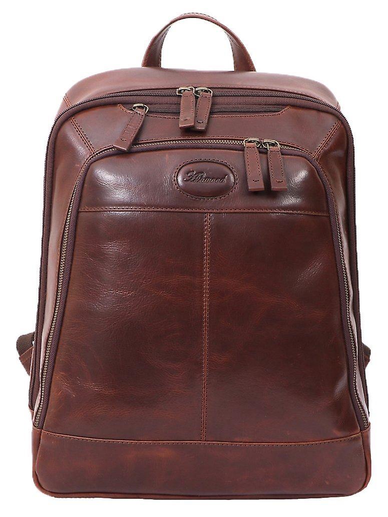 Ashwood Leather Laptop Business Rucksack - Brown