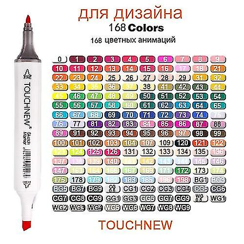 Marker & Highlighter Ink Refills Belita Amy 168-color Marker Pen Set Double-tip Marker Pen School N03374