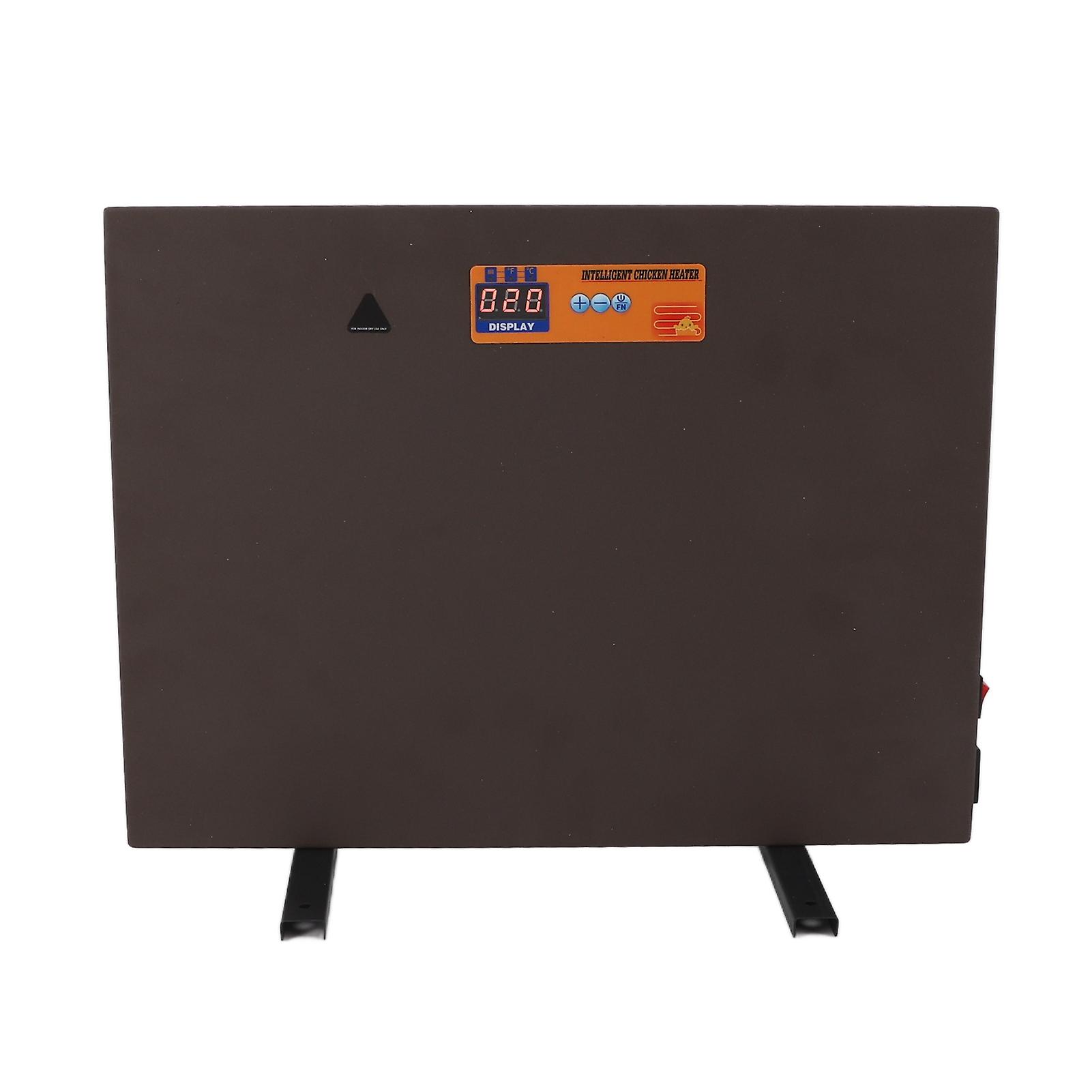 150W Chicken Coop Heater Chicken Heat Coop Heater Heating Panel with Timer Remote Control Tilt Power Off Digital Display 3m Cord Coffee EU Plug 220V