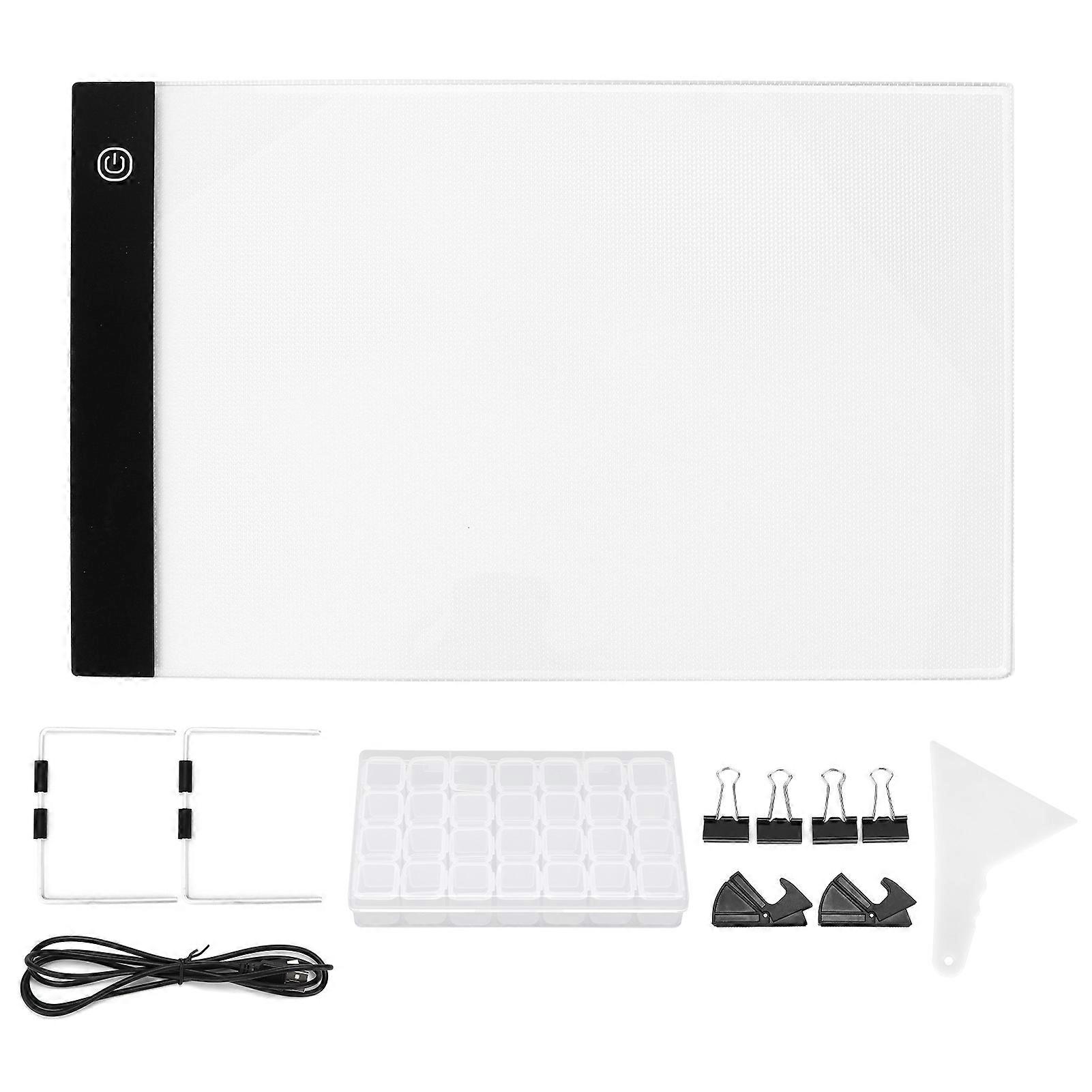 Light Pad USB Powered FlickerFree Adjustable Brightness Touch Control Rhinestone Copy Board for Drawing Streaming