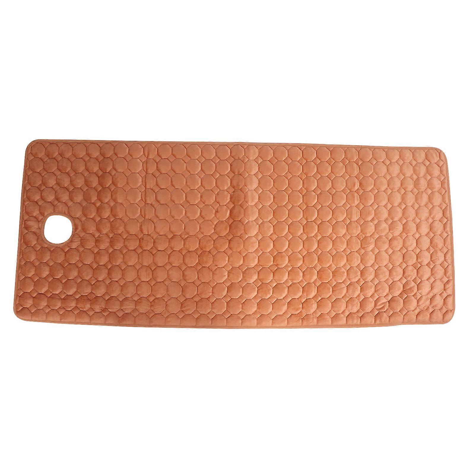 Massage Table Sheet Foldable Soft Round Face Breath Hole Massage Table Bed Sheet Light Tan