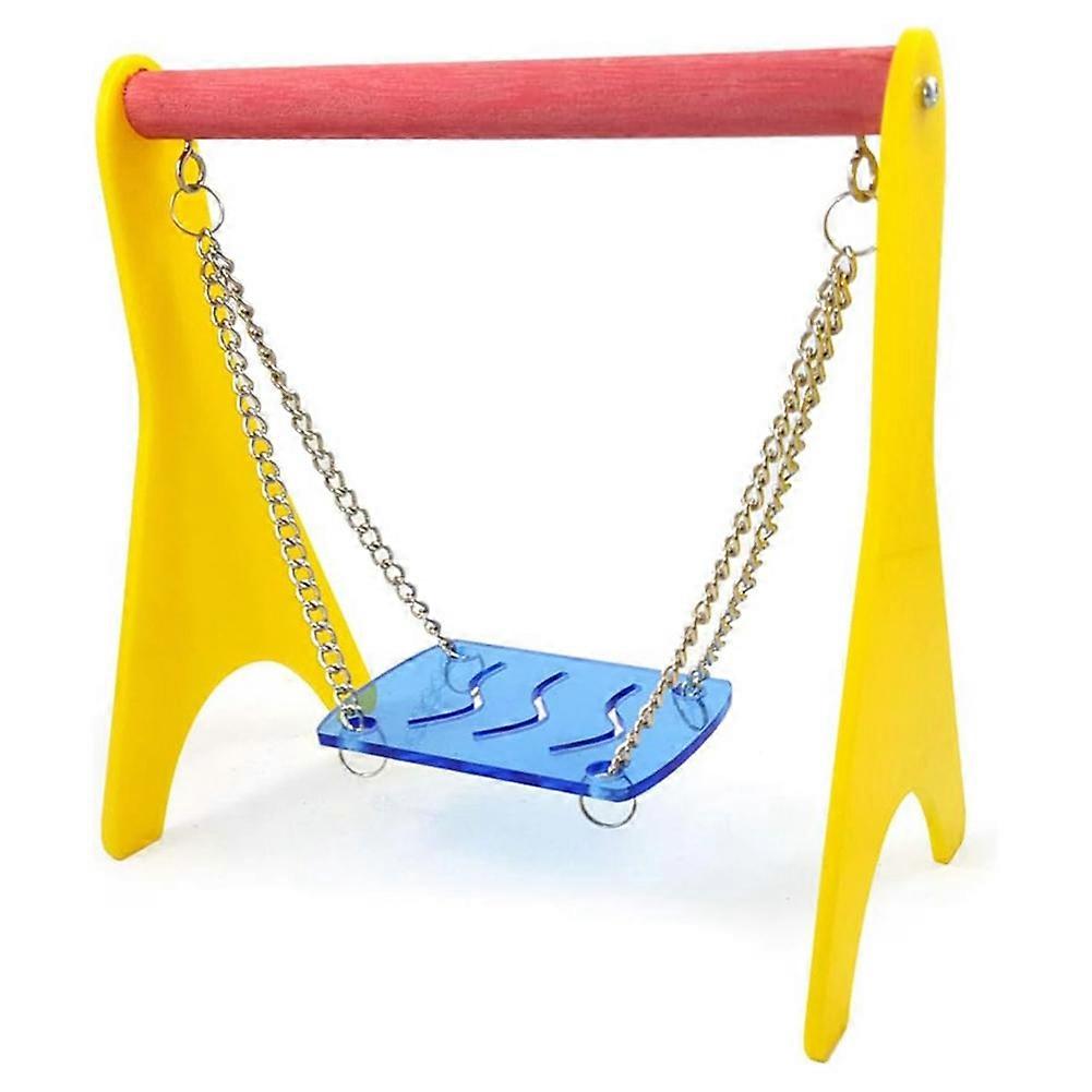 Hamster Toy Swing Hammock Parrot Gnawing Toy Bird Toy Standing Bar Chain Swing