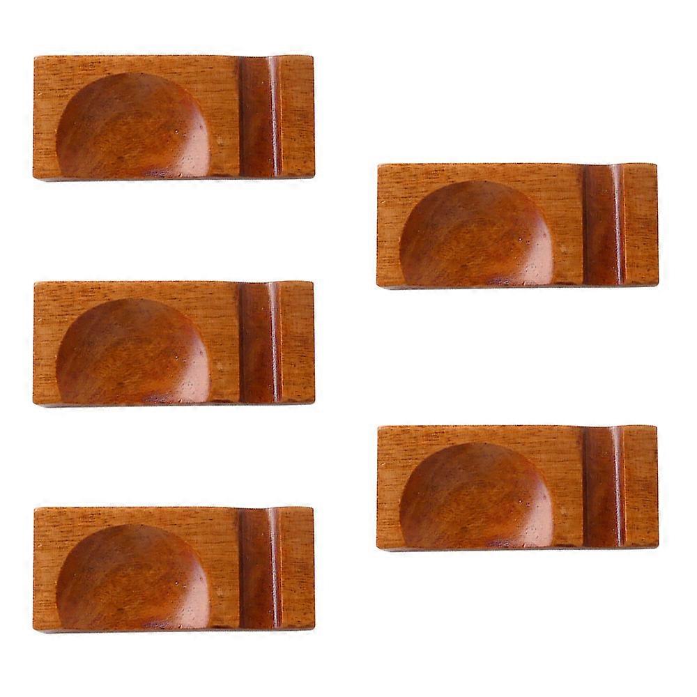 4 sets of Japanese natural wooden rectangular pedal spoon fork knife holders (spoons/chopsticks are not included)