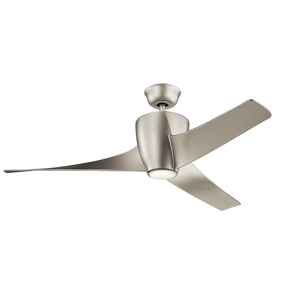 Elstead Kichler Phree 3 Blade 142cm Ceiling Fan with LED Light Brushed Nickel Remote Control