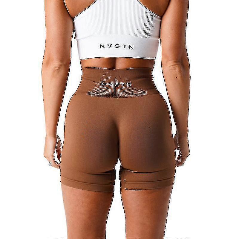 Nvgtn Spandex Στερεό Σορτς χωρίς ραφή Γυναίκες Μαλακό καλσόν προπόνησης Ρούχα γυμναστικής Παντελόνι γιόγκα Ένδυση γυμναστικής
