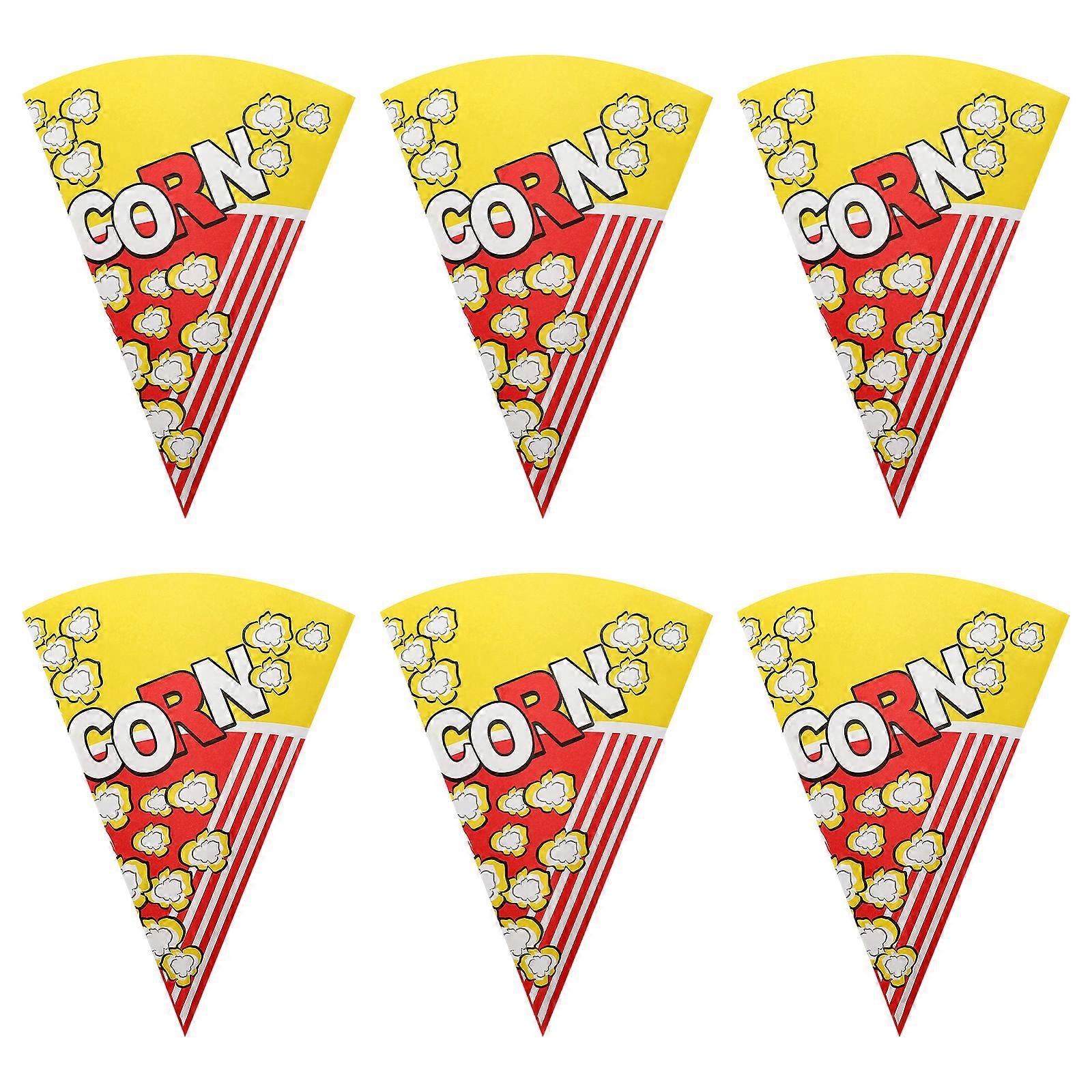 50 stk papir popcornposer kjegleformet popcorn behandle poser fest individuelle porsjoner popcornposer