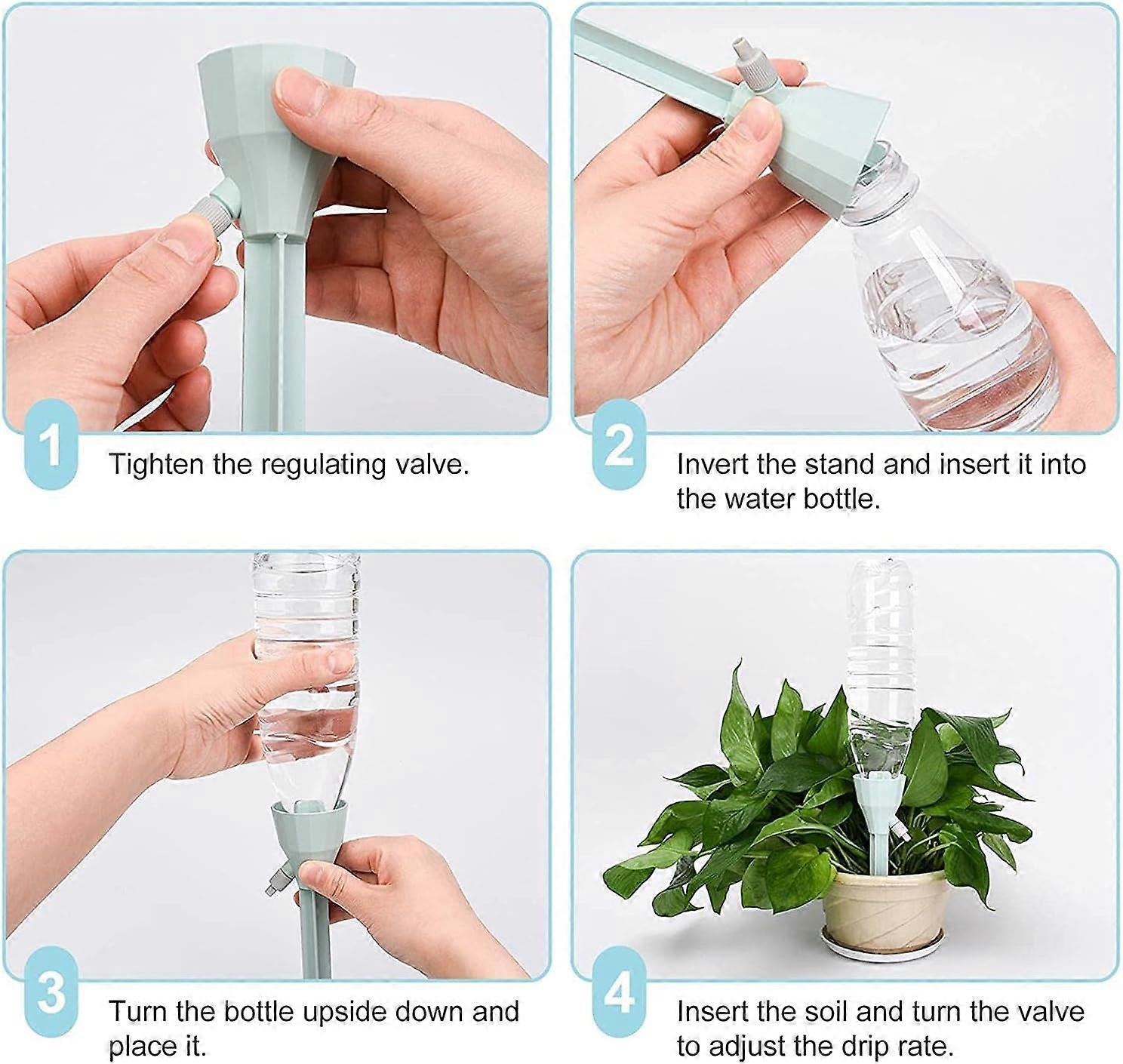 Yuqilin Lot De 12 Arroseurs Goutte-à-Goutte Automatiques – Irrigation Vacances Pour Plantes D'Intérieur Et Jardin Avec Valve Réglable