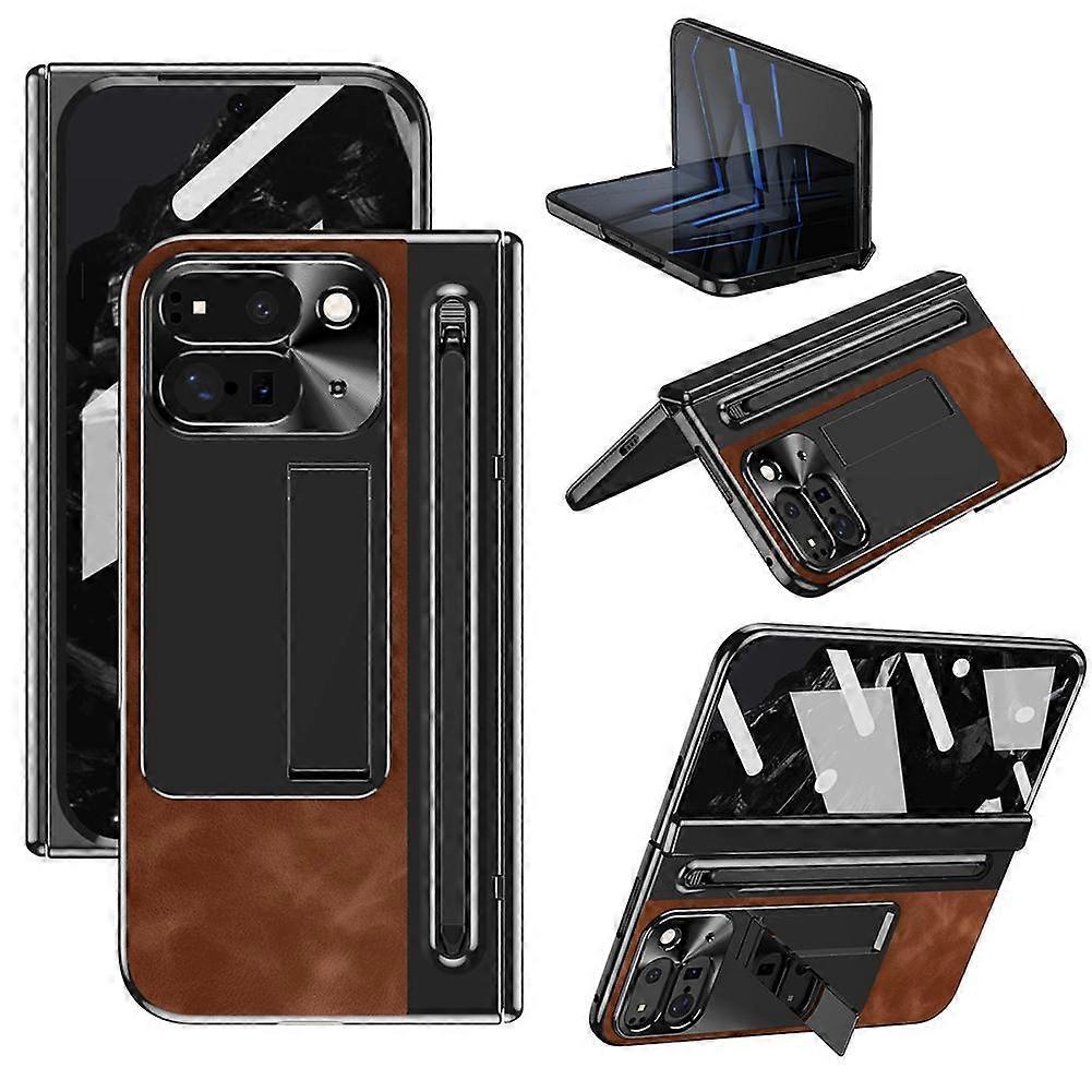 Kickstand Hinge Case für Pixel 9 Pro Fold Case mit Displayschutzfolie Handyhülle