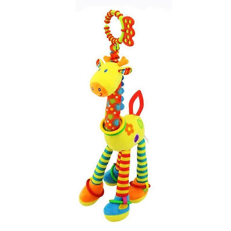Peluche éléphant en peluche avec clochette, hochet intégré, jouet sensoriel pour nouveau-né, tout-petit, cadeau pour bébé - Hochets et mobiles pour bébé