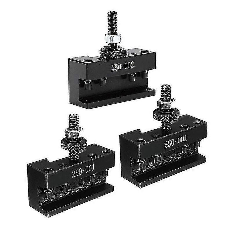 3 Pcs Quick Tool Change Holder Turning Facing Lathe Parting Blade, 2 Pcs 250-001 & 1 Pcs 250-002