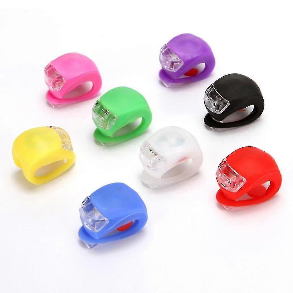 4x Light Front And Rear Silicone Frog Led Bike Light - Bike Headlight And Taillight Road Mountain B