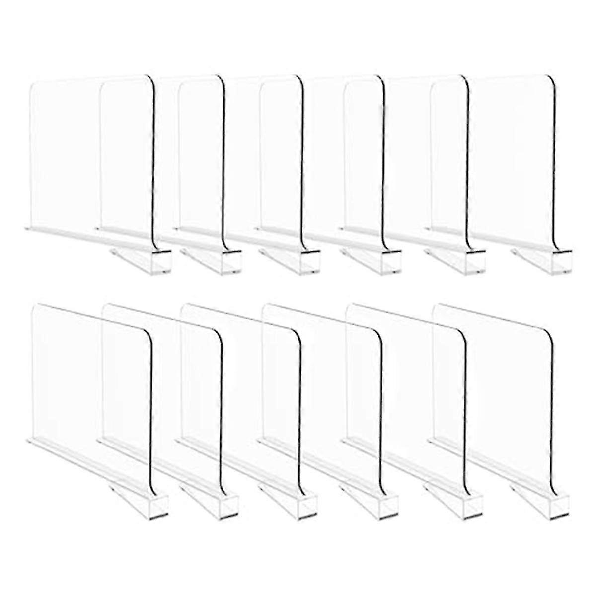 12Pcs Shelf Dividers for Closet Organization, Closet Shelf Organizer Closet Separator for Shelves C
