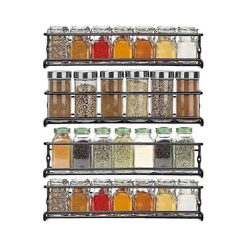 Dual-Tier Spice Rack Organizer - 2-Pack for Efficient Kitchen Storage