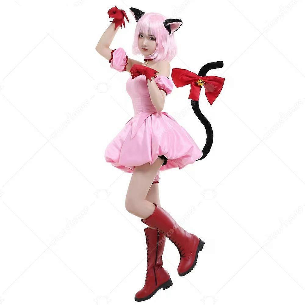 Tokyo Mew Mew New Ichigo Momomiya Women Red Dress Cosplay Costume