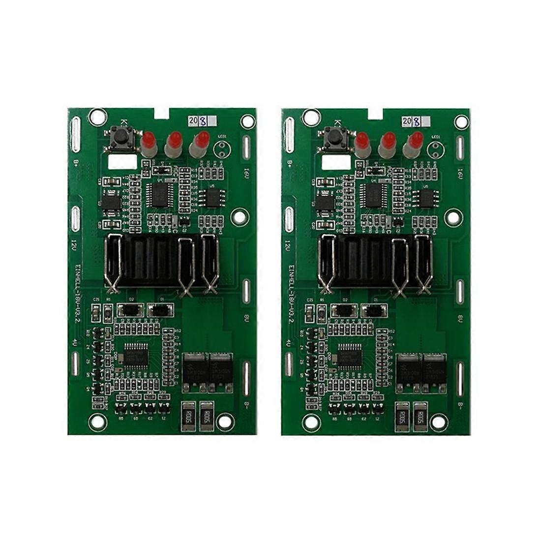 2Pcs RISE-4511396 Li- Battery Charging Protection Circuit Board Pcb Board for X-Change 18V 20V Lith