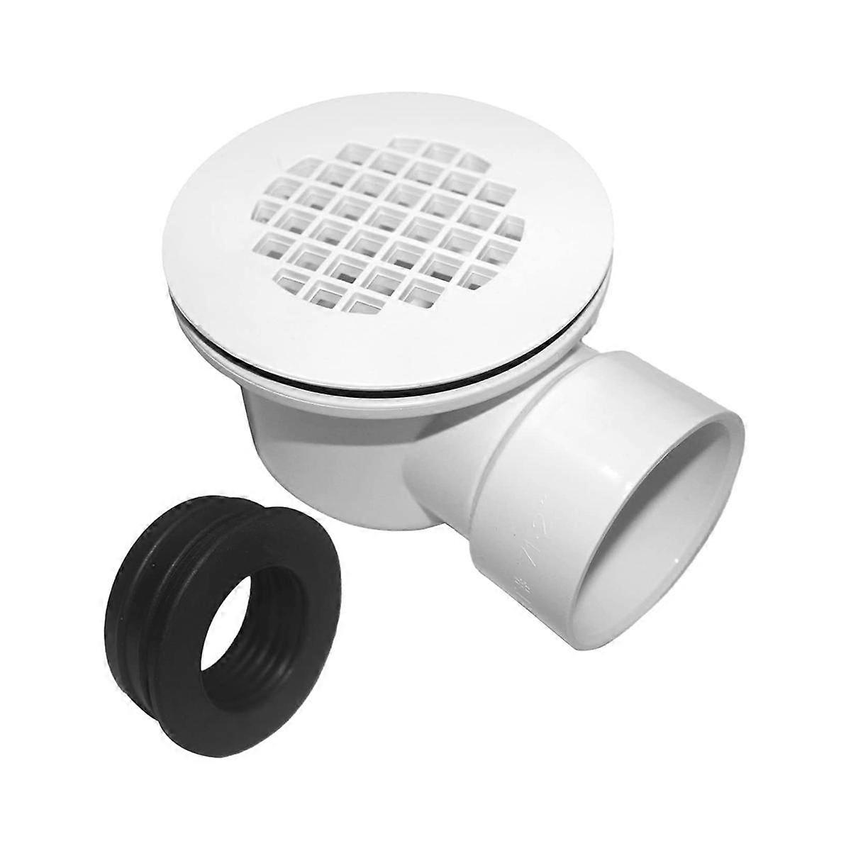 Low Profile Shower Base Drain with Perforated Strainer Side Outlet Shower Drain Side Outlet Drain A
