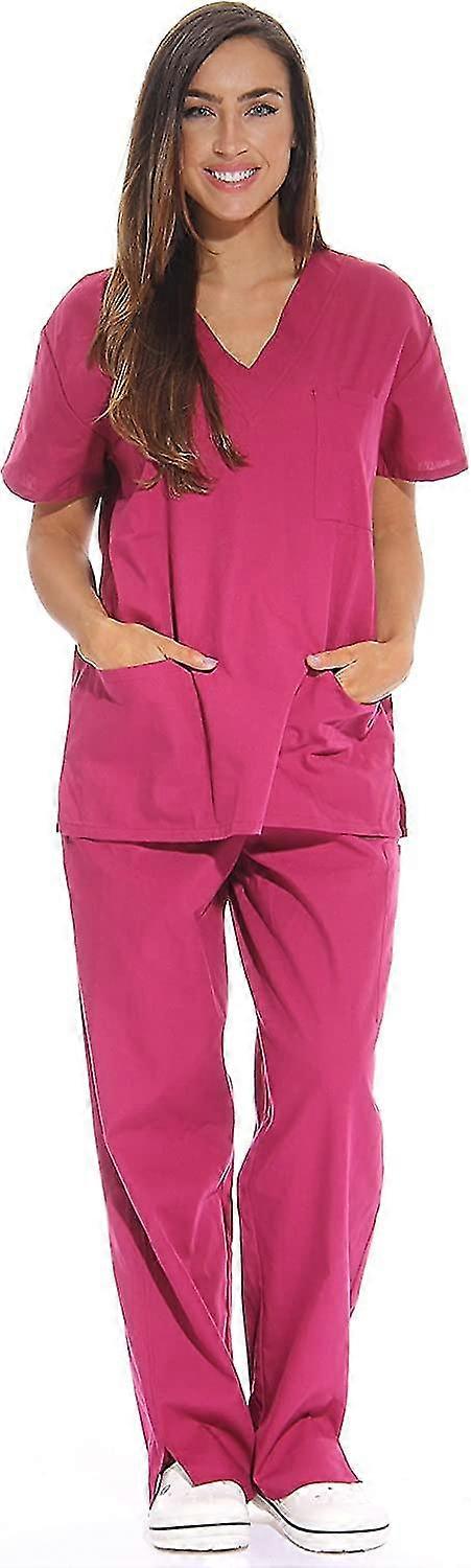 Women's Ing Sets Pocket Scrubs (v-neck With Pants)