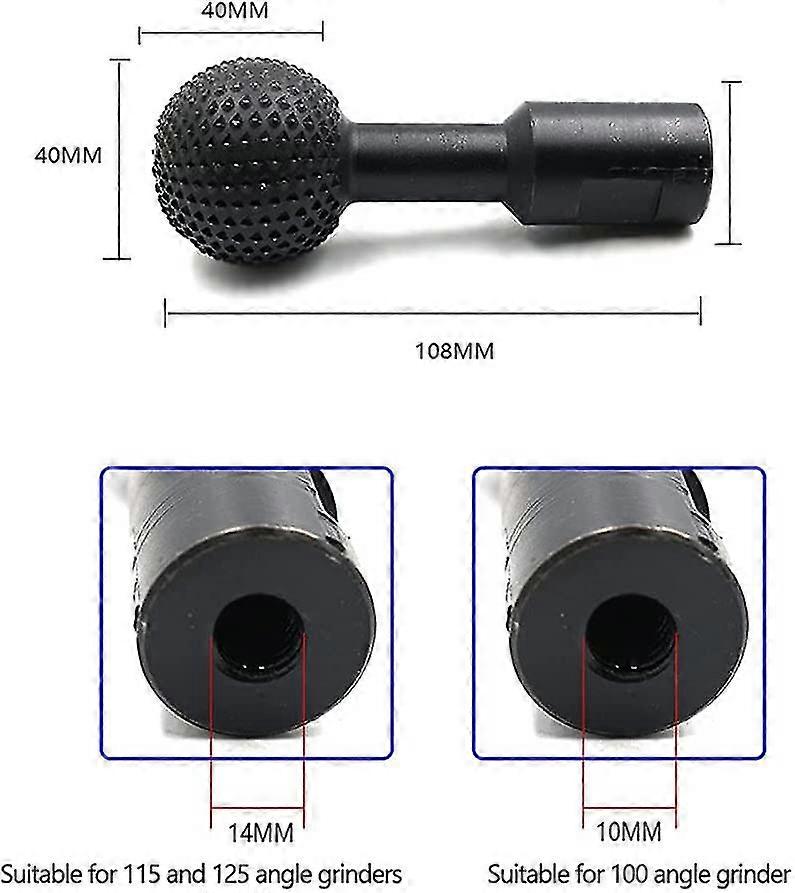 Wood Carving Grinding Head – Ball Chisel Sphere Gouge, Carbon Steel Rotary Attachment For Angle Grinders, Precision Sanding & Carving Tool