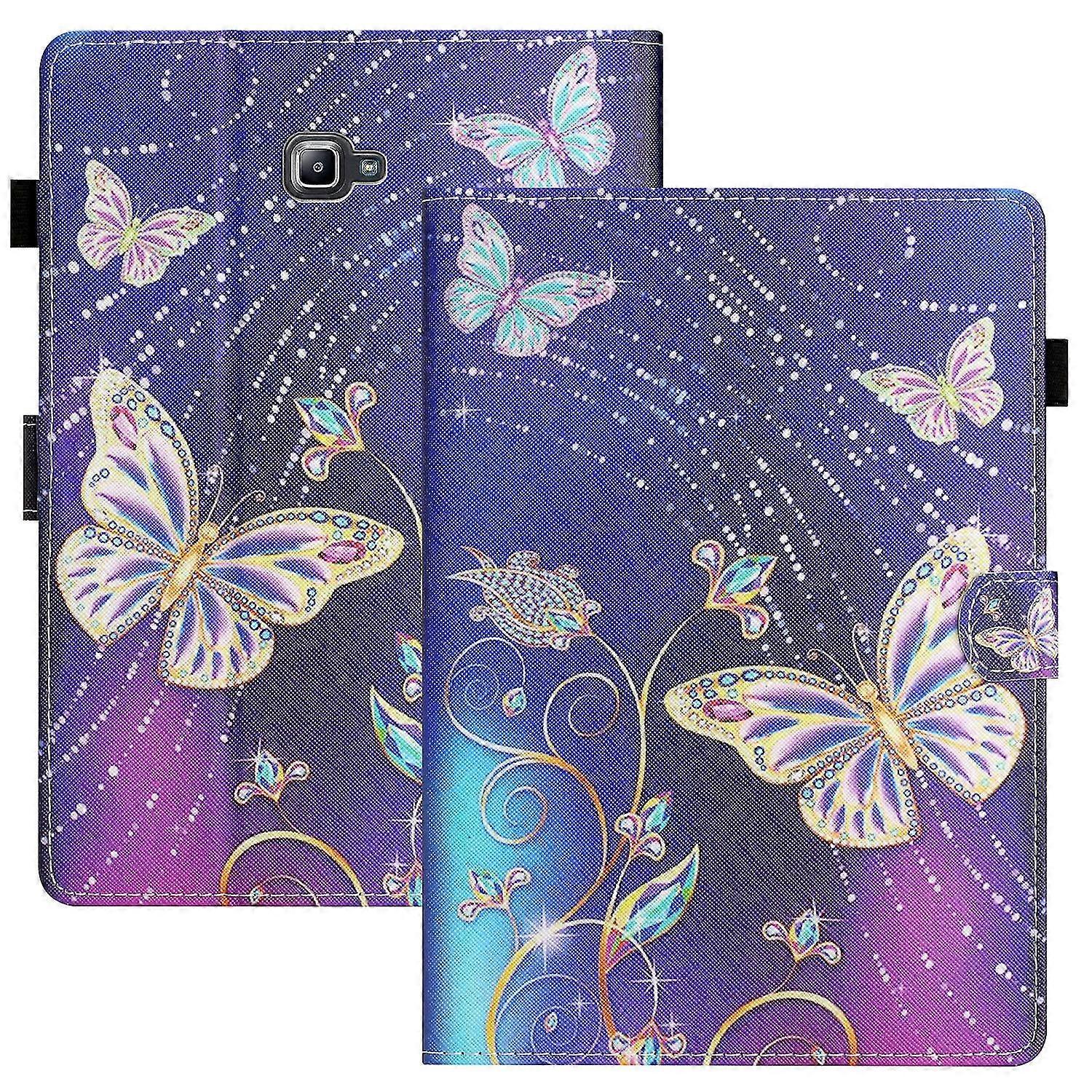 Pour Samsung Galaxy Tab A 10.1 (2016) T580 / T585 Pu Cuir Couverture Motif Impression Étui Tablette Antichoc