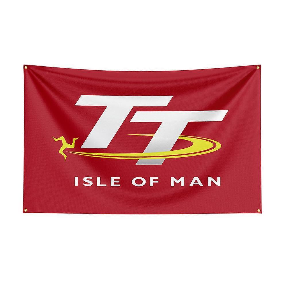 90x150cm TT Flag Polyester Printed Racing Motorcycle Banner For Decor