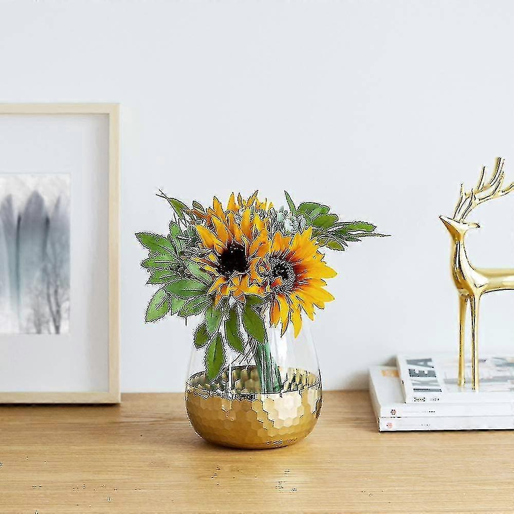 Table Decoration Small Vase Gold Glass