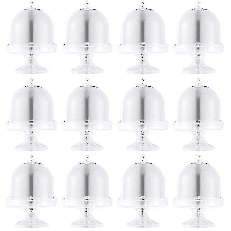 12-piece Cake Stand Display Board With Lid Compatible With Wedding (transparent)