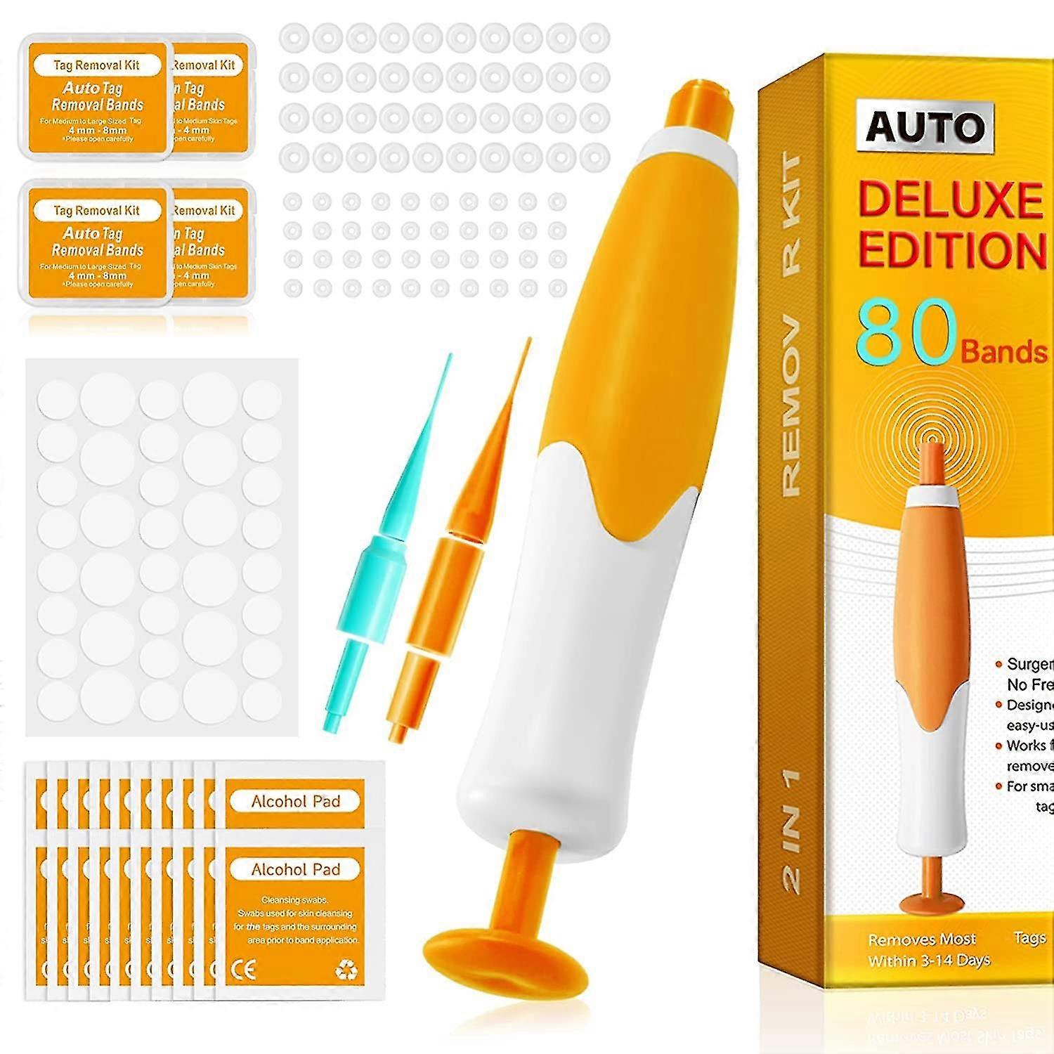Wabjtam Deluxe Edition Auto Tag-remover Kit, 2 In 1 Safe And Painless Tag-removal Kit With 80 Removal Bands And 36 Repair Patches & 20 Pcs Cleansing W