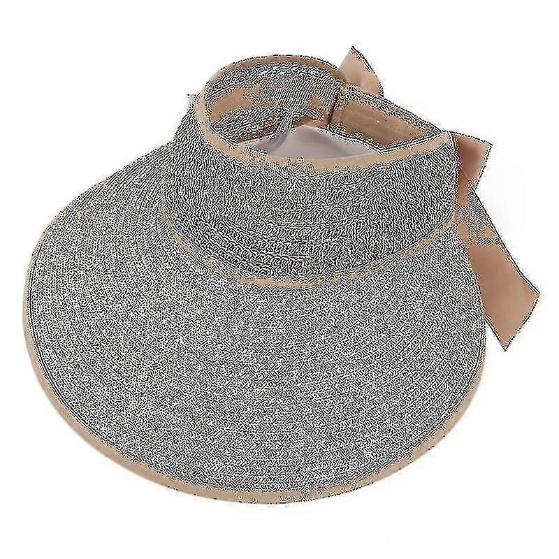 Straw Beach Cap, Sun Protection Visor Hatkhaki