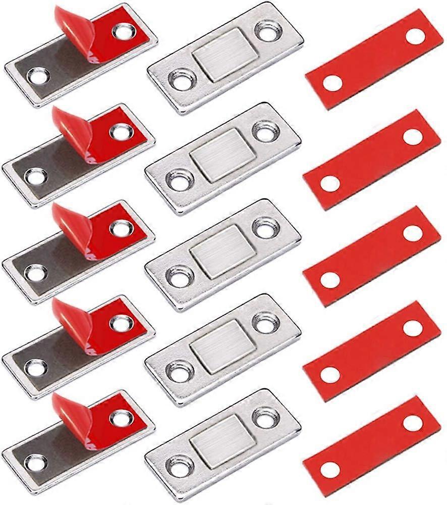 Magnetic Door Latch Magnet 5 Pieces Very Thin Magnetic Door Latch Magnet Adhesive Closing Furniture Magnet Powerful Magnet for Sliding Door Drawer Win