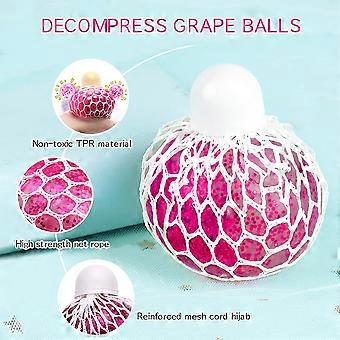 ネット付きスクイーズボール、スクイーズメッシュボール4個入りパック