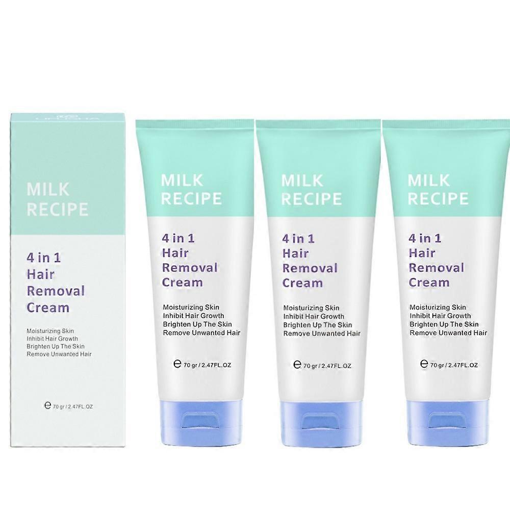 3PCS Glowcode 4 en 1 Crema Depilatoria, Depilación con Código Luminoso, para Mujeres y Hombres