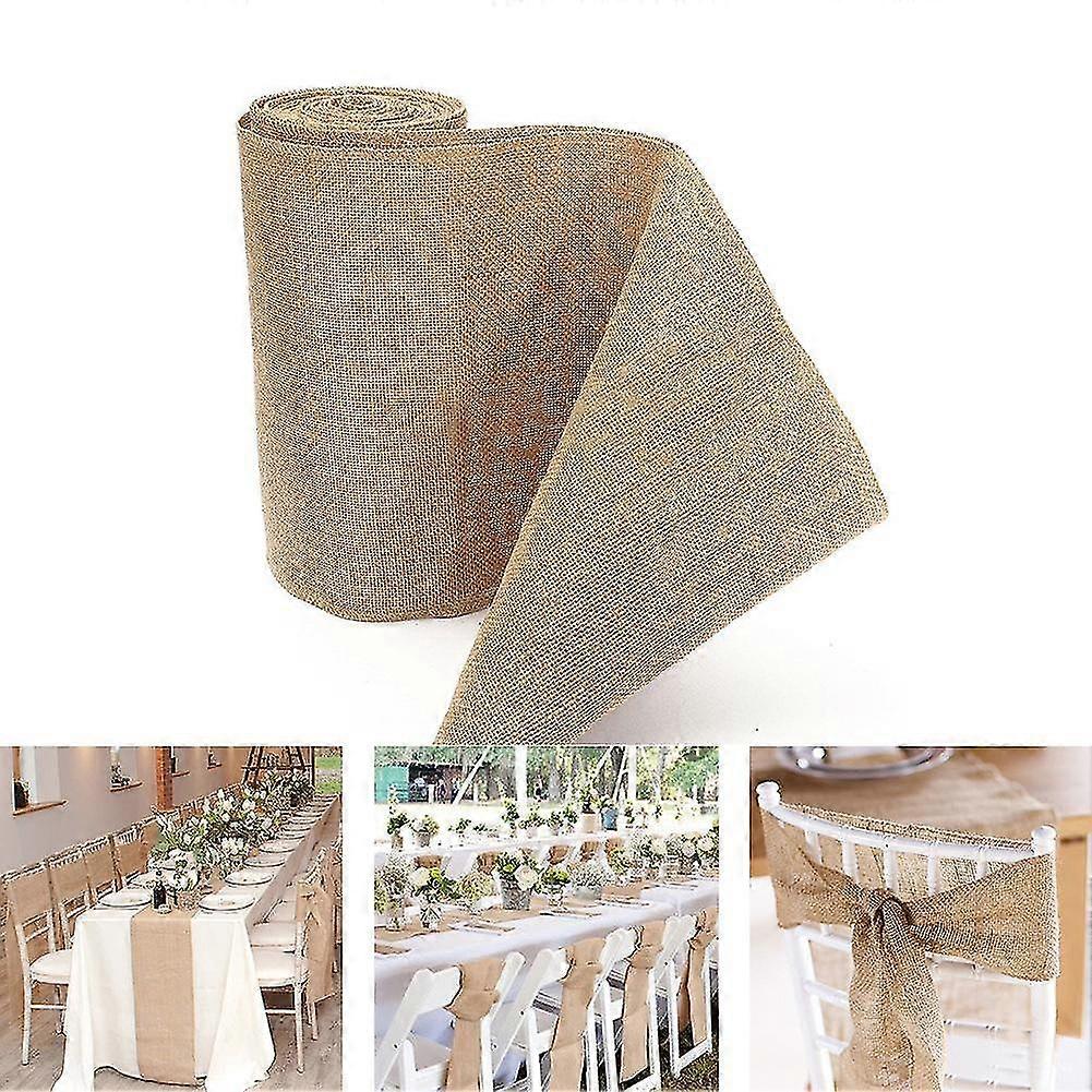 275cm Vintage Table Wedding Party Table Runner Natural Jute Decoration Roll