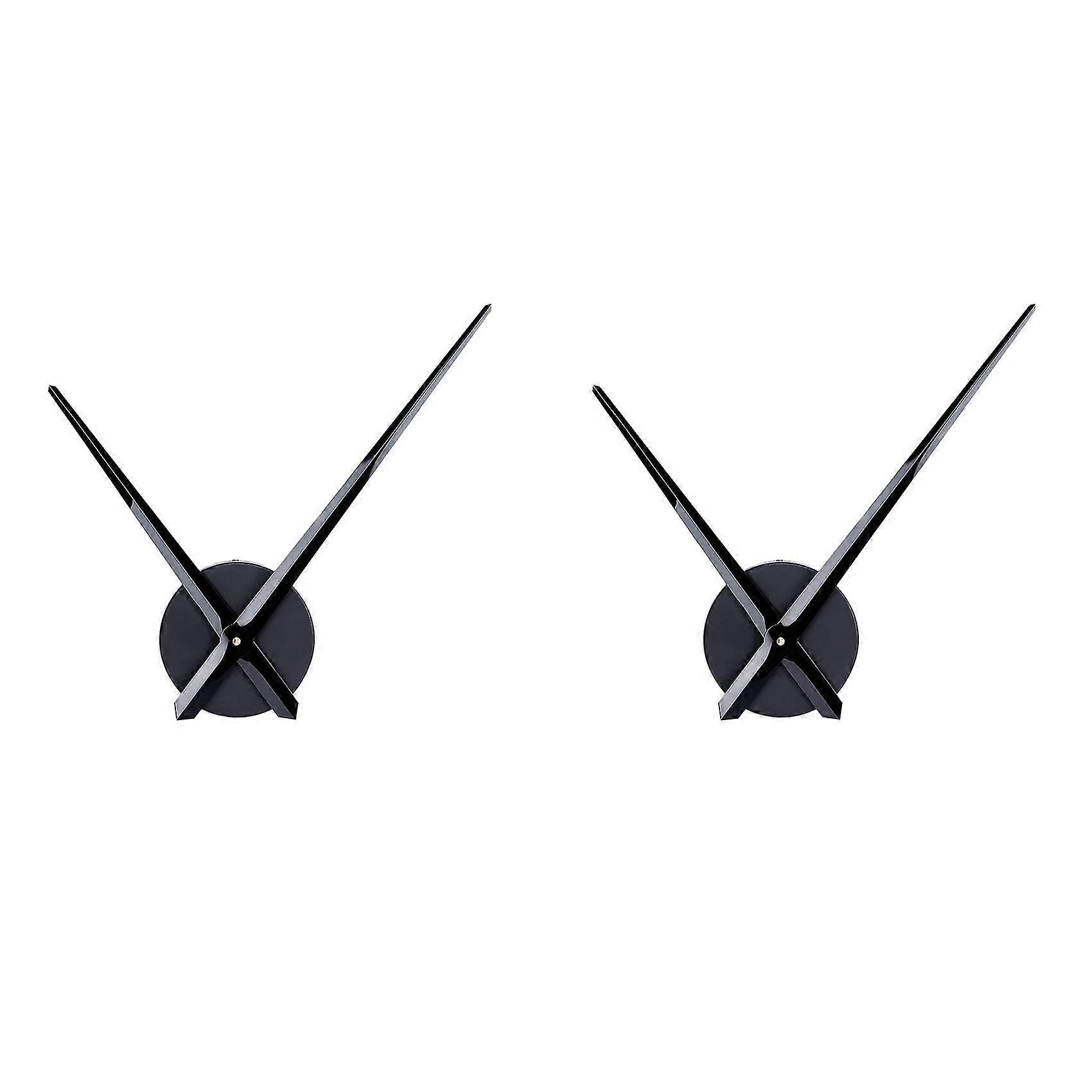 2x 3d Clock Hands,diy Large Clock Movement Mechanism Needles,wall Accessories Part Replacement,blac