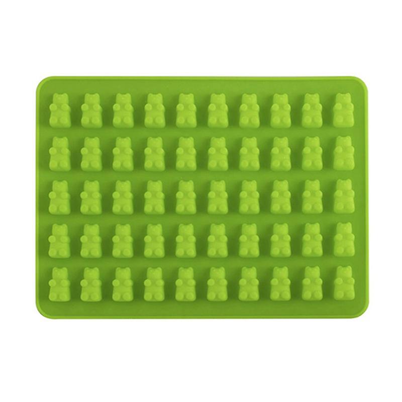 Gummy Bear Candy Mold Kit Chocolate Bakeware DIY Decor Tool 50 Cavities