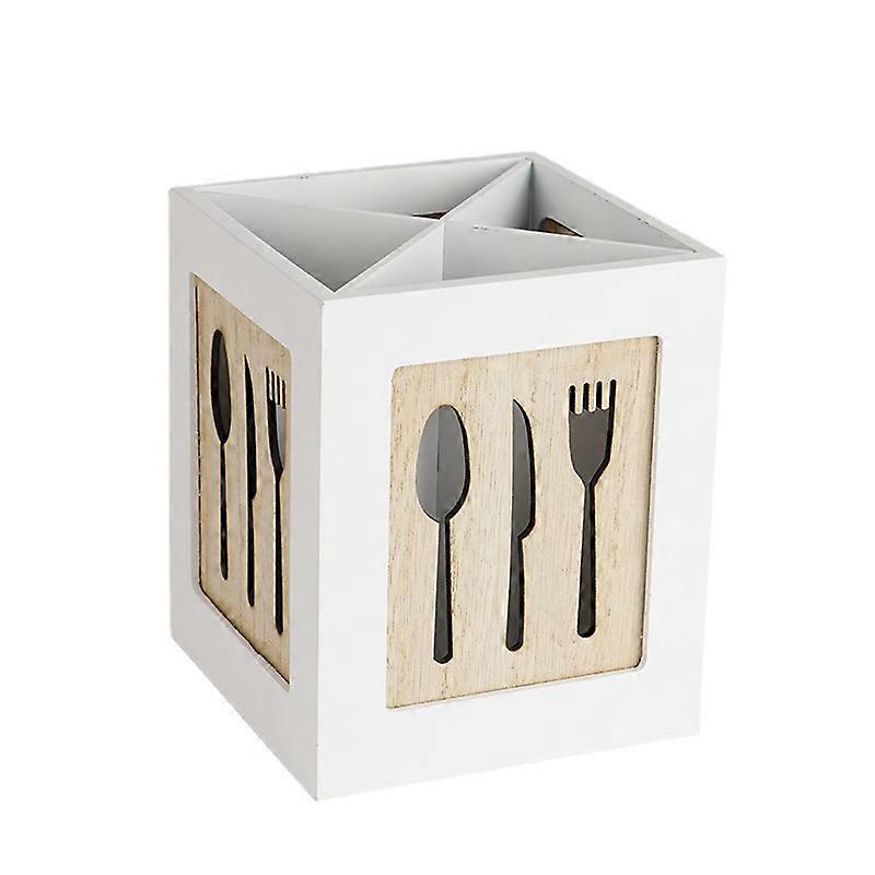 Wooden Kitchen Utensils Holder Flatware