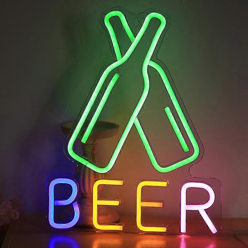 1pc Neon Sign, Beer Wall Light, Decoration Cool Light Neon Sign f