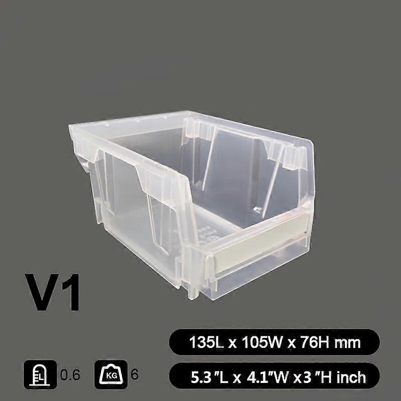 V1 20-Pack 13.5X10.5X7.6CM פלסטיק תלוי סל מארגן אחסון הניתן לערימה (5 x 4 x 3 אינץ')