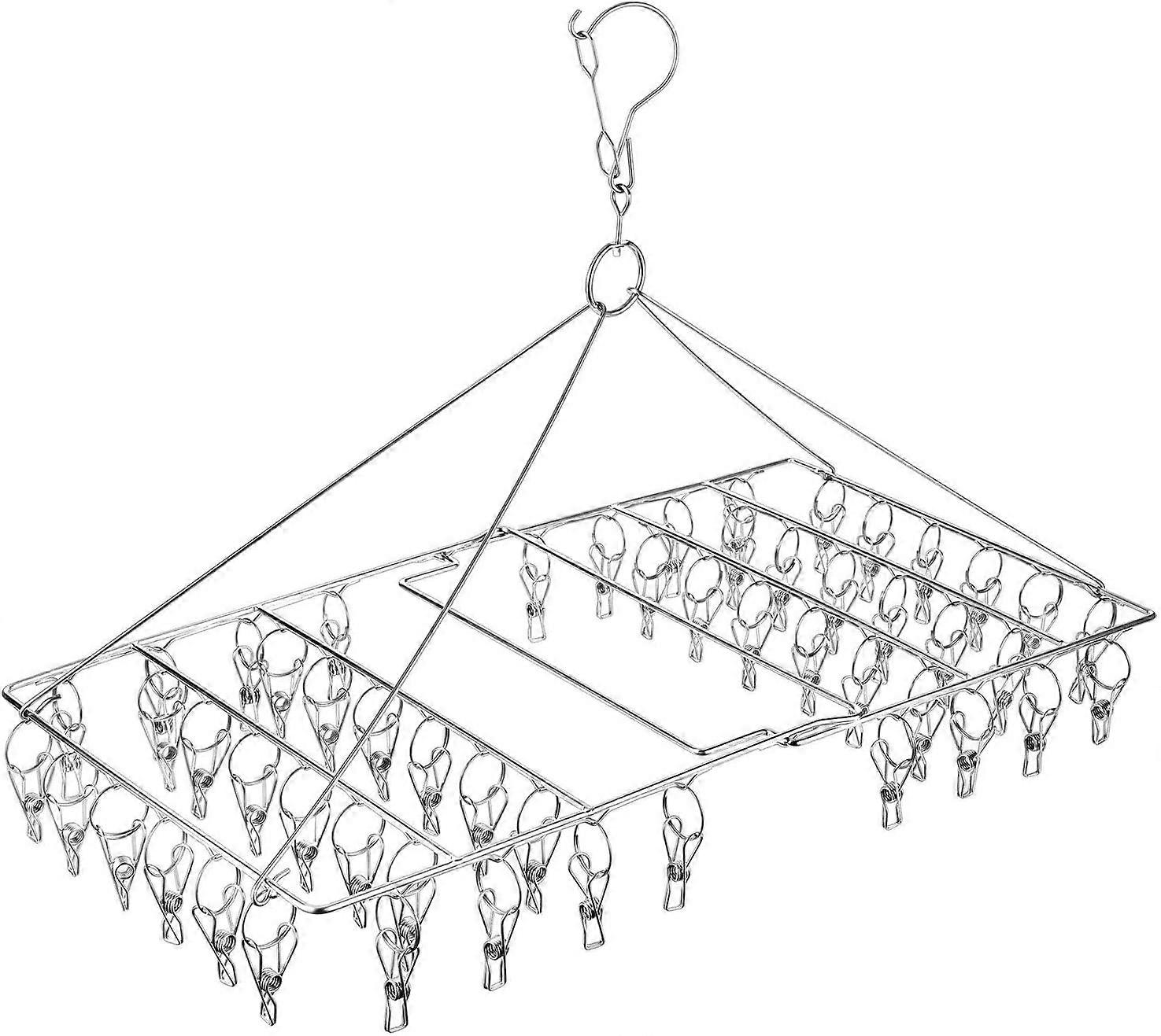 52 Clips Sock Dryer Folding Drying Rack