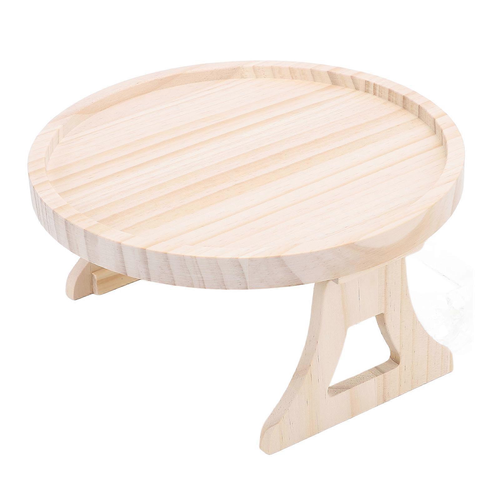 Sofa Arm Tray Table Clip Portable Foldable Flexible Non Slip Wooden Sofa Tray for Living Room