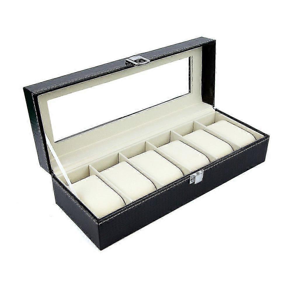 Watch Box For 6 Watches Display/box/storage Box (black)
