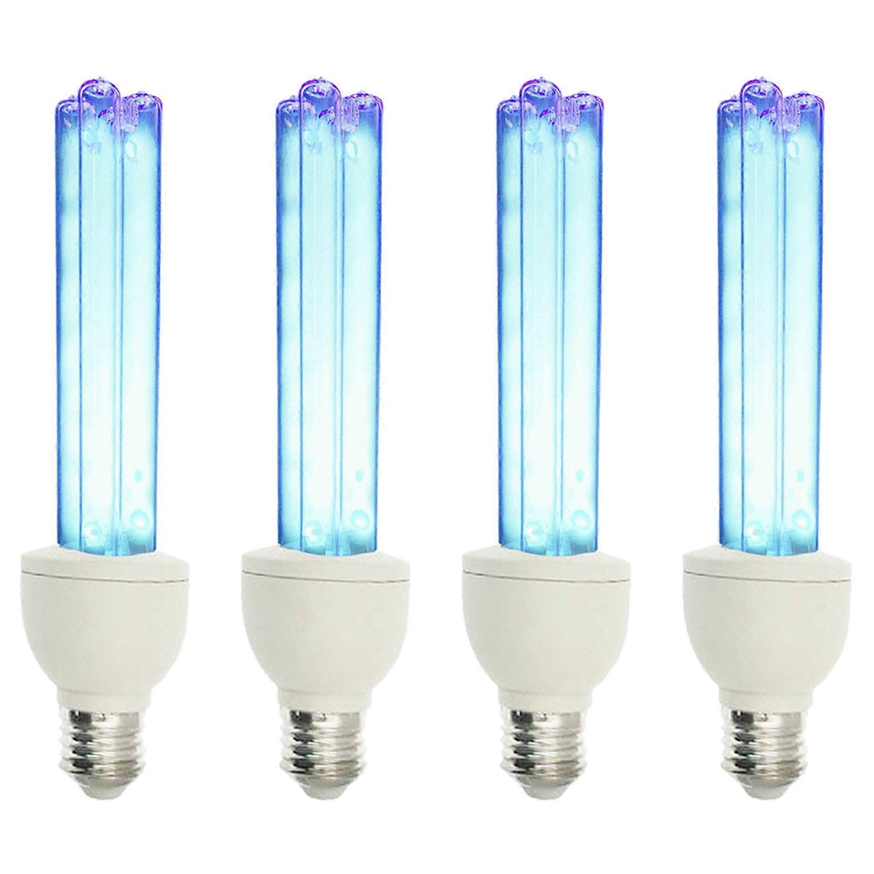4X E27 Ultraviolet UV Light Tube Bulb Disinfection Lamp Germicidal Lamp Bulb 15W Ozone UV Lamp 220V