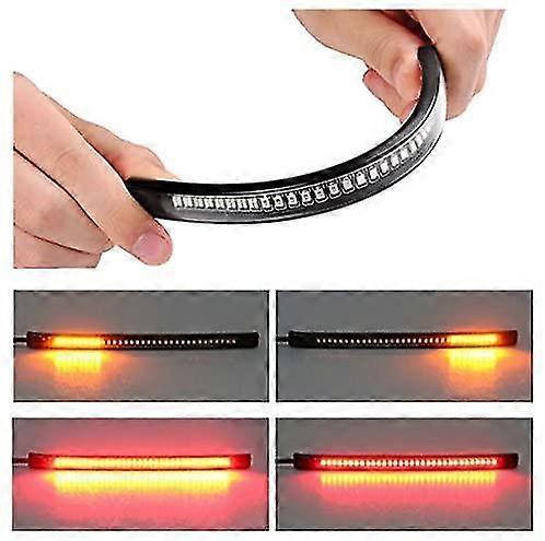 48 Led Brake Light Fits Motorcycle Car Bike Turn Signal Light Bar With 12v Light, 2pcs