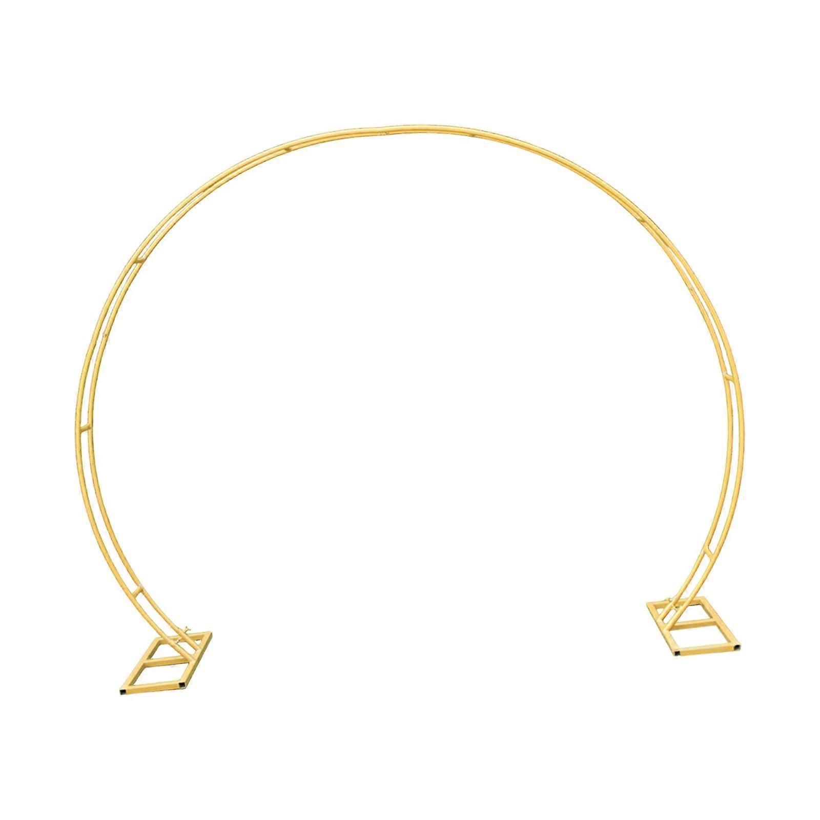 Round Backdrop Stand Large Balloon Arch Stand for Birthday Valentine's Day Gold