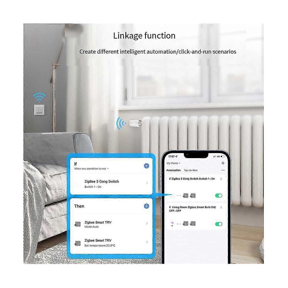 Tuya Zigbee Thermostatic Radiator Valves Intelligent Wireless App Control Heating Thermostat Temperature Controller