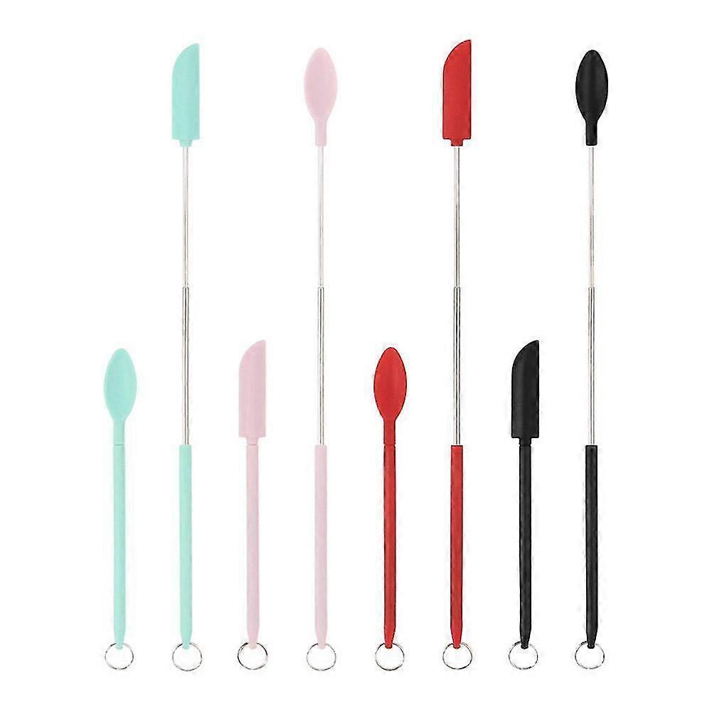 רוטב סיליקון מרית מזון כיתה מיני מרית סיליקון מרית דקה מרית מטבח מברשת מגרדת סיליקון מרית טלסקופית