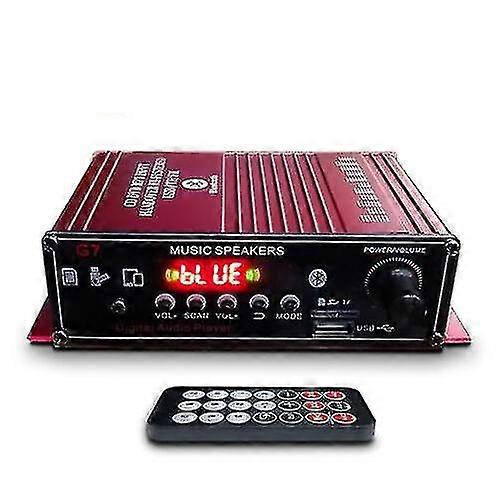 400W Bluetooth HiFi パワーアンプオーディオデジタルステレオ FM AMP リモコン付き