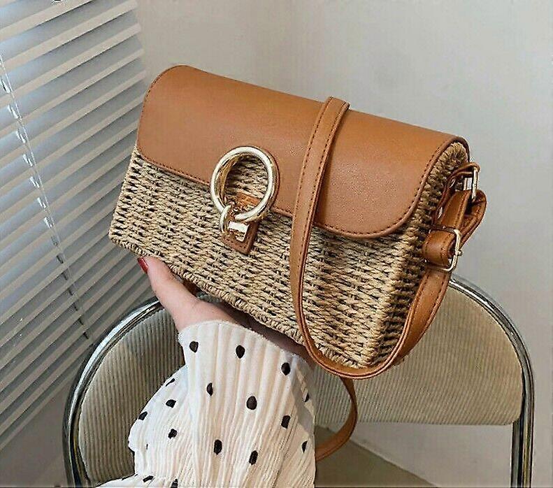 محفظة الشاطئ الصيفية وتصميم حقيبة يد الأزياء نسج رسول حقيبة كروسبودي