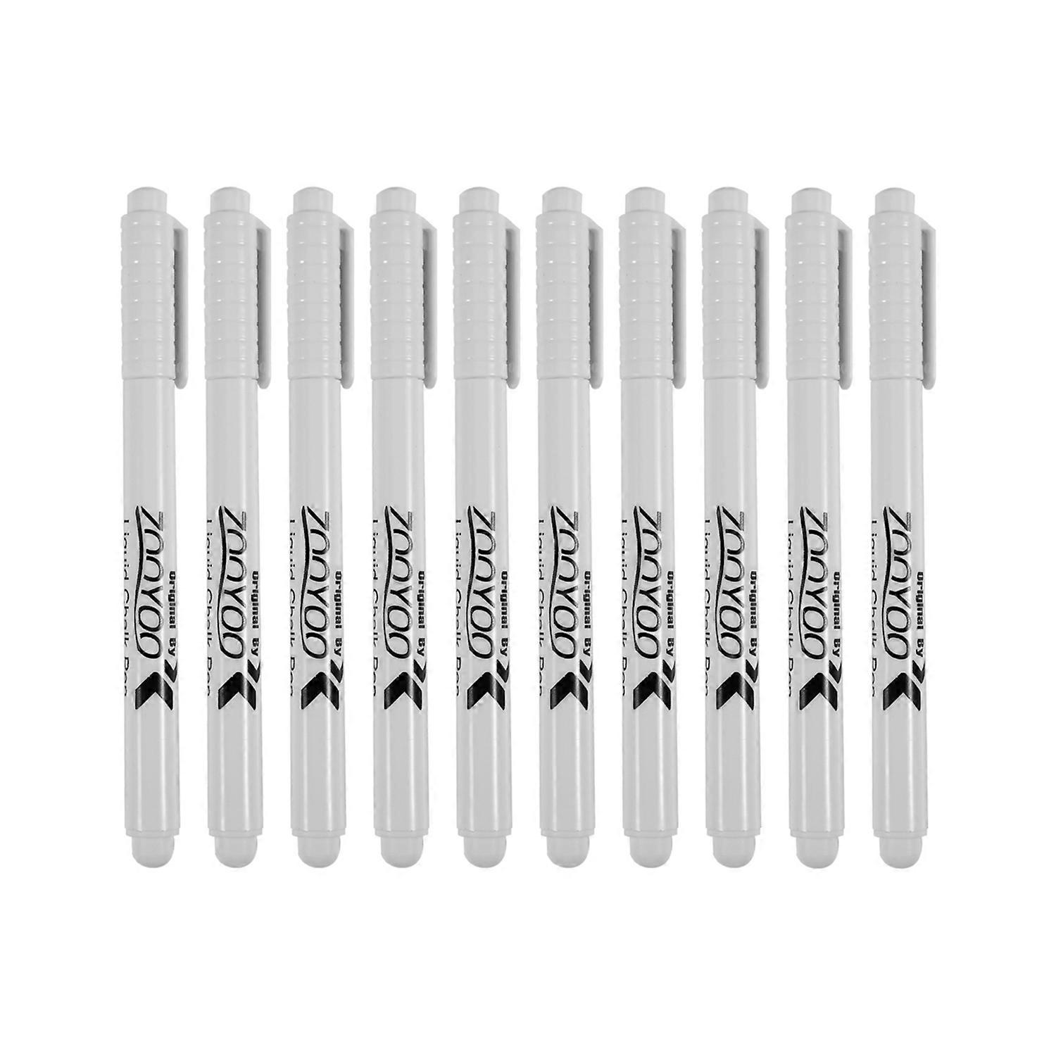 10PC Liquid Chalk Pen Marker For Glass Windows Chalkboard Blackboard white